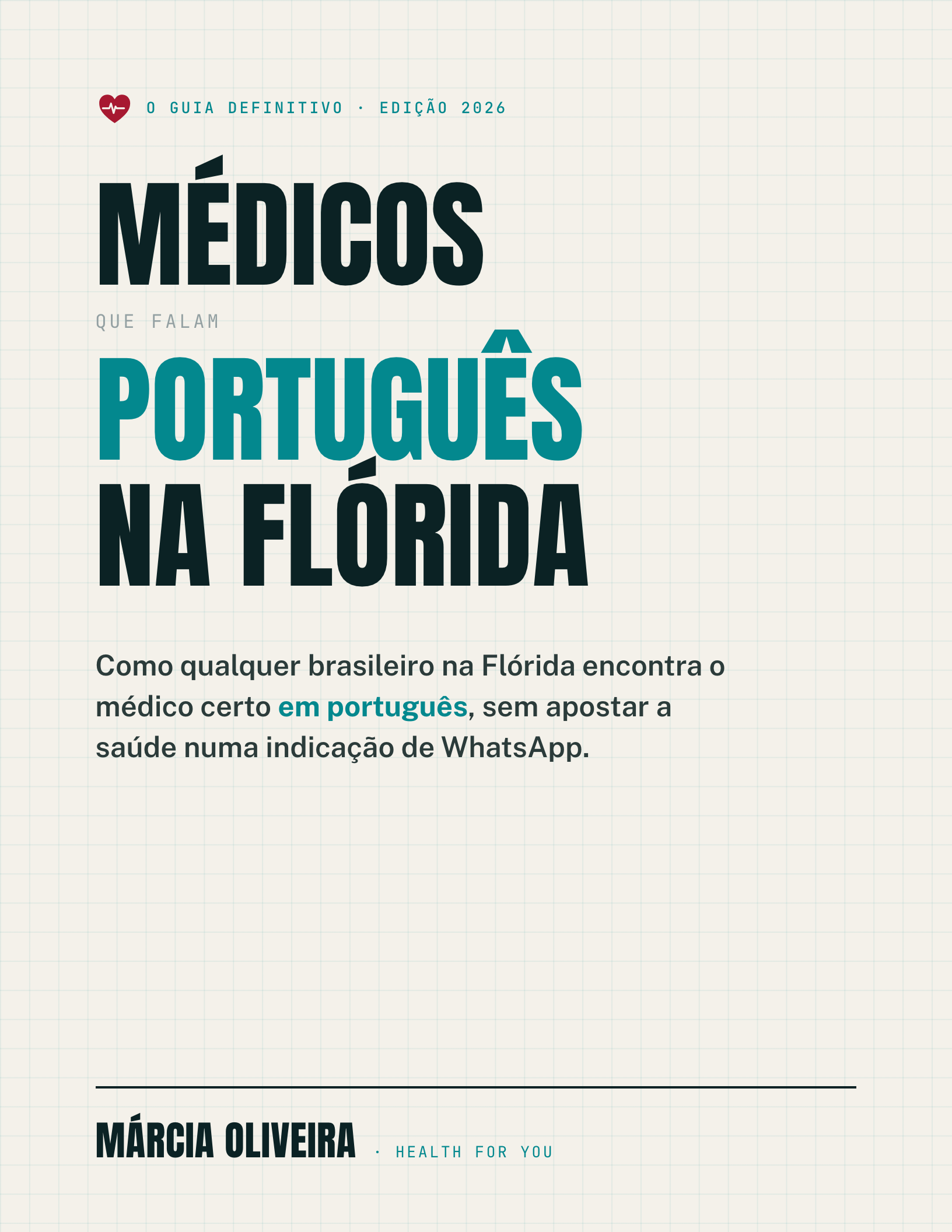 Capa do Guia dos Médicos que Falam Português na Flórida